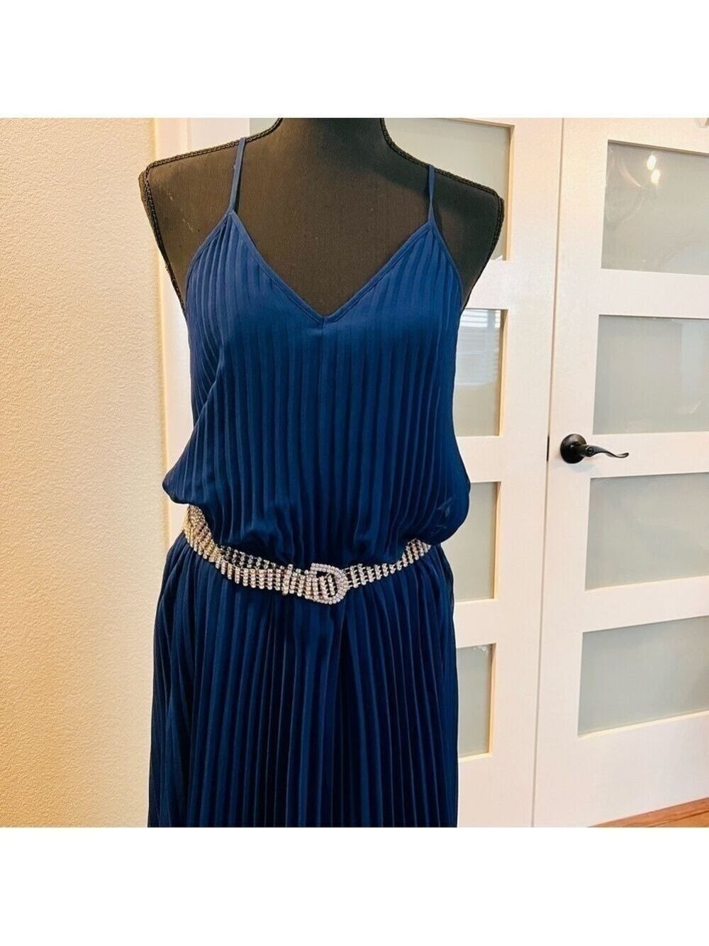 VICTORIA’S SECRET blue, pleated maxi dress. Size S
